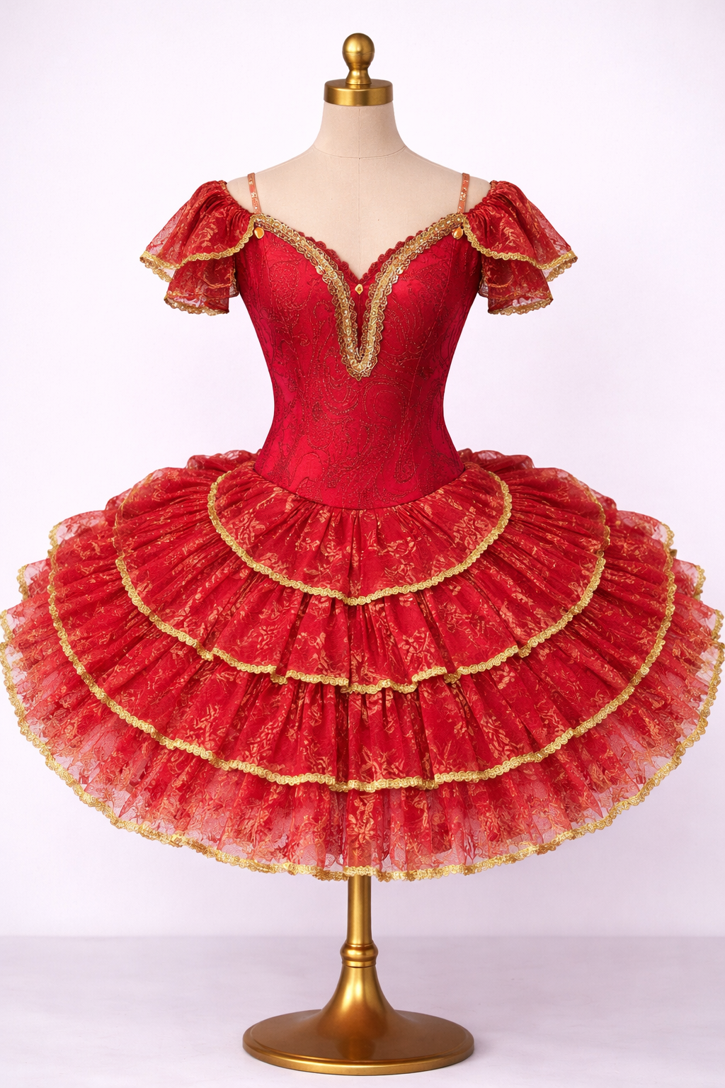 Costume da danza elegante con gonna ampia